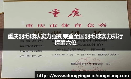 重庆羽毛球队实力强劲荣登全国羽毛球实力排行榜第六位