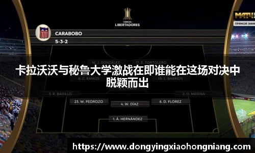 卡拉沃沃与秘鲁大学激战在即谁能在这场对决中脱颖而出